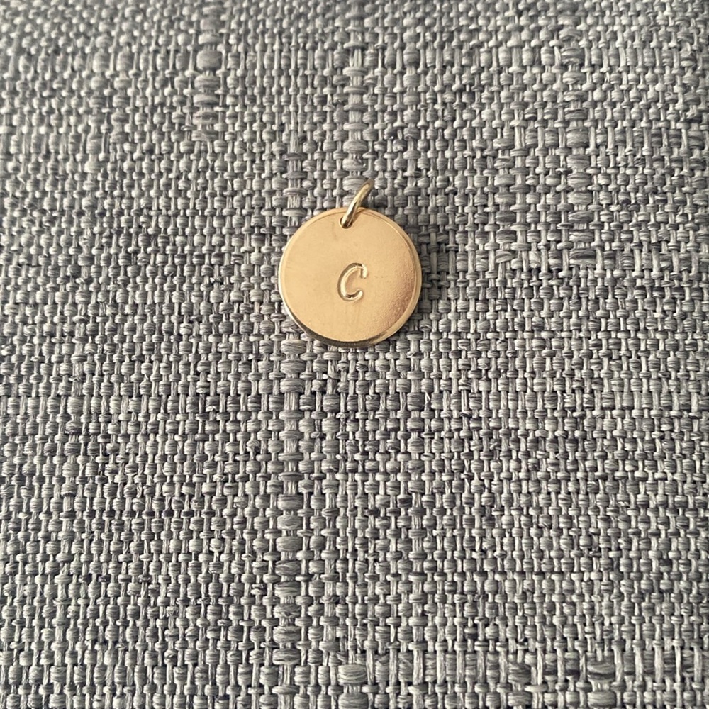 New Gold Initial 'C' Pendant